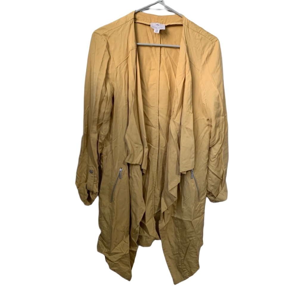 ELIANE ROSE Women’s Butter Yellow Gold Open Front Tencel Blazer Jacket